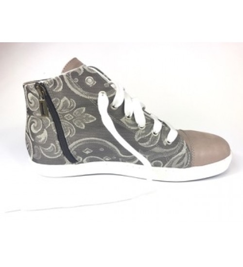 Handmade sneakers brown leather , exclusive fashion materials